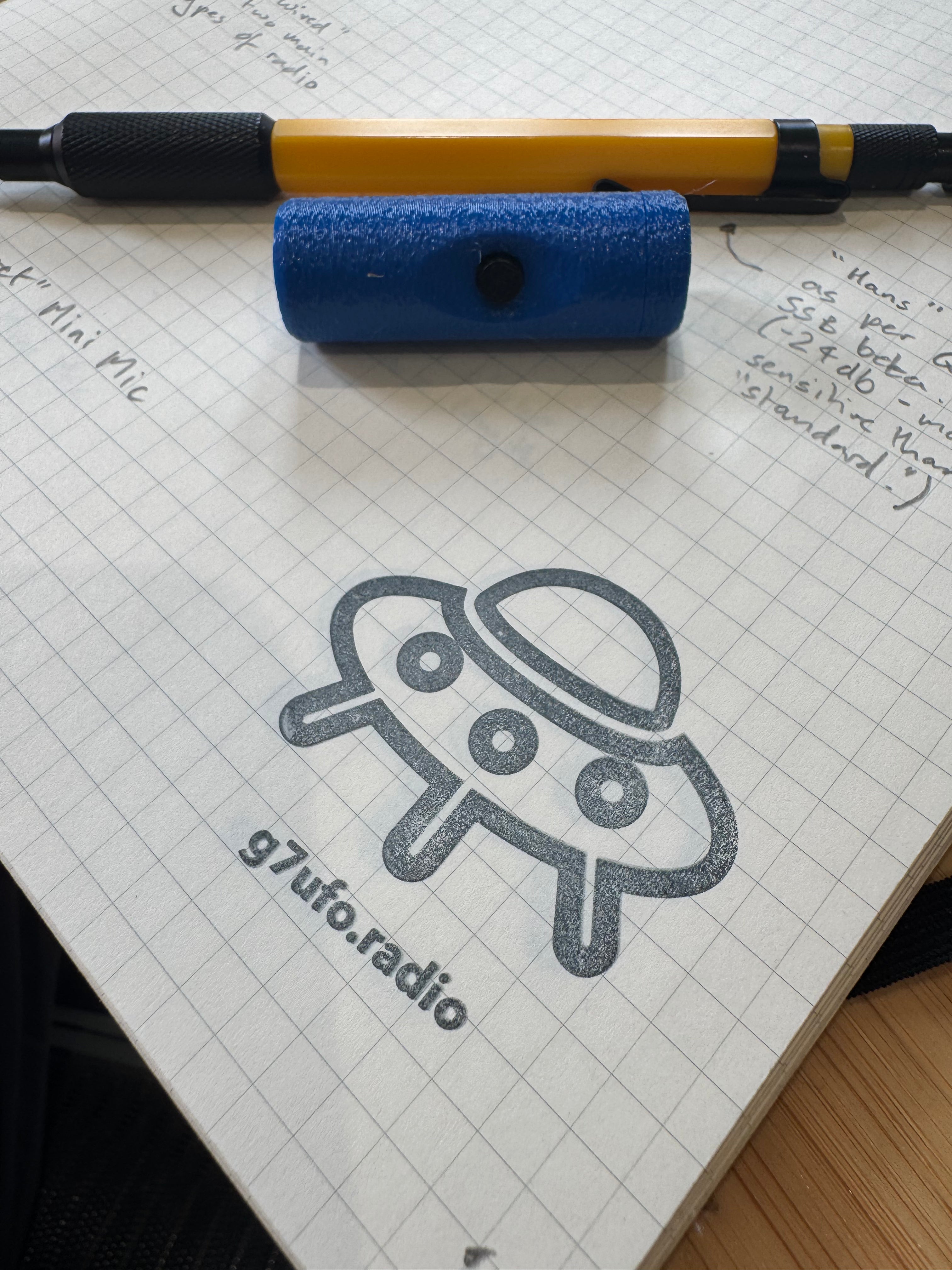 G7UFO Turret Mini Microphone for Elecraft KX2 and KX3