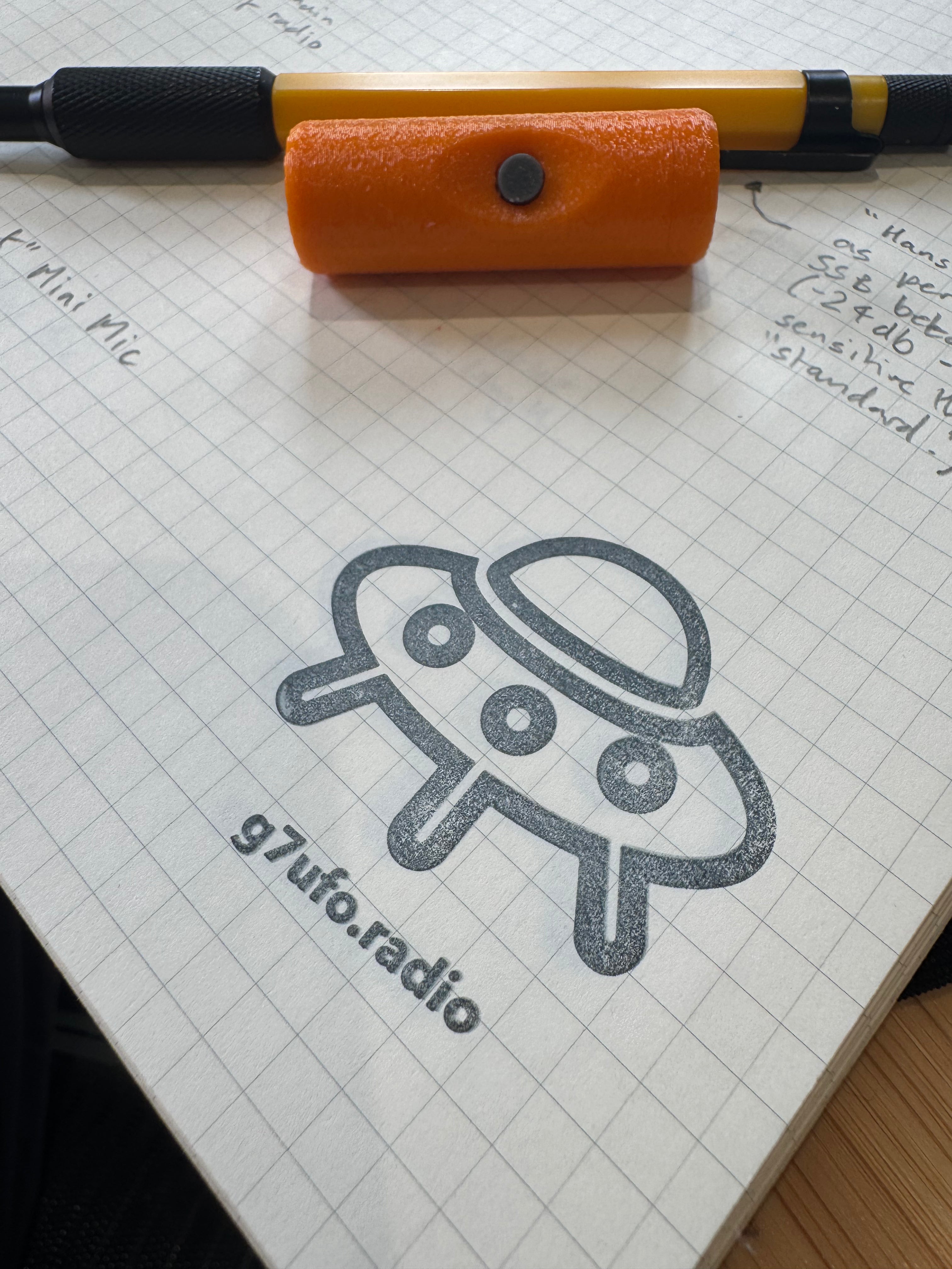 G7UFO Turret Mini Microphone for Elecraft KX2 and KX3