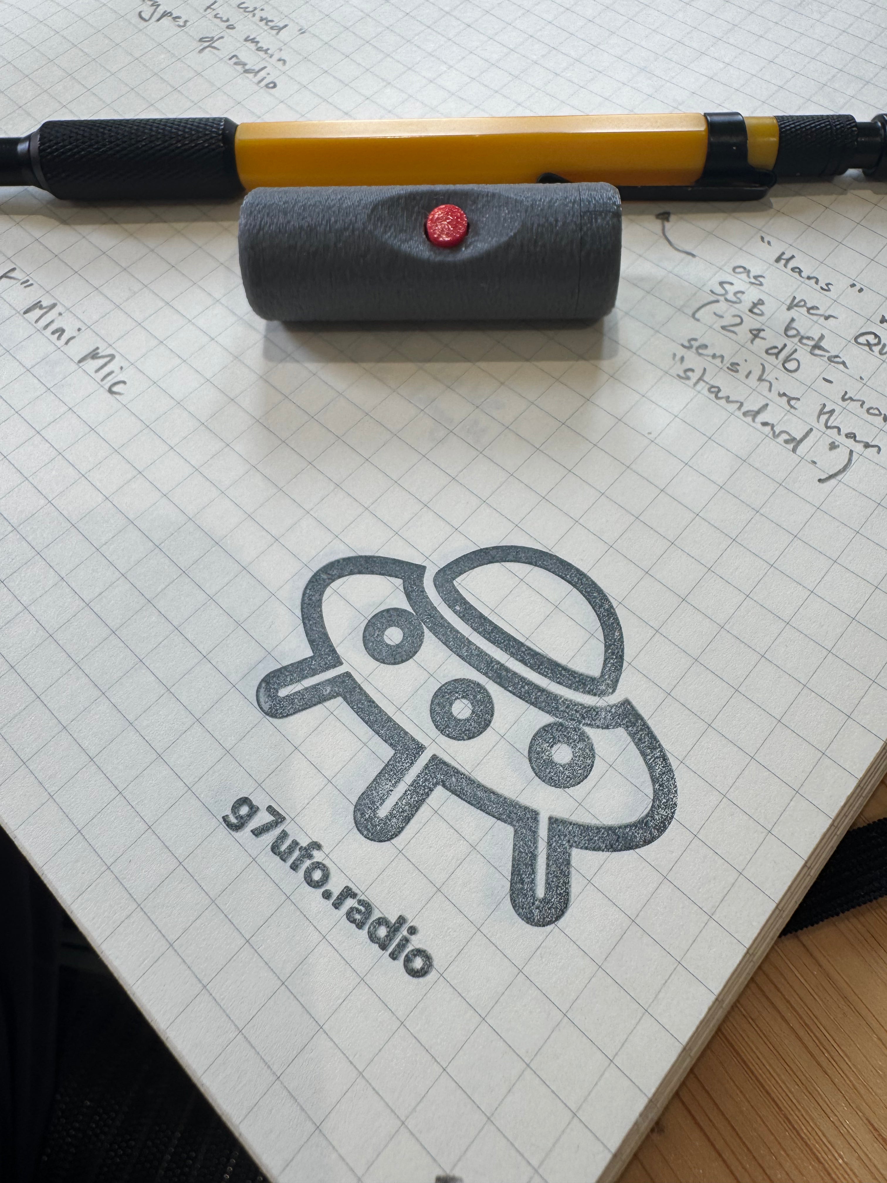 G7UFO Turret Mini Microphone for Elecraft KX2 and KX3