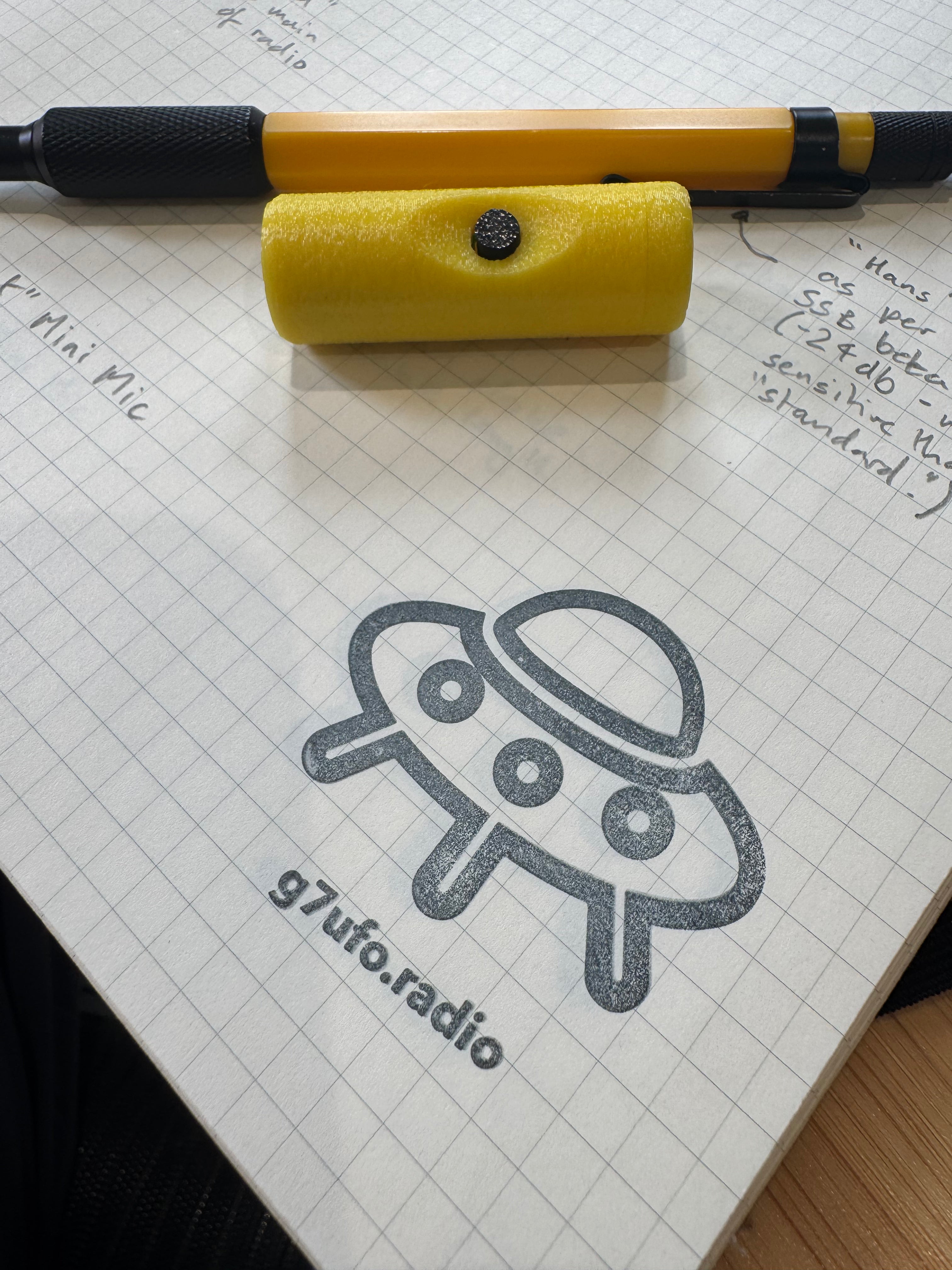 G7UFO Turret Mini Microphone for Elecraft KX2 and KX3