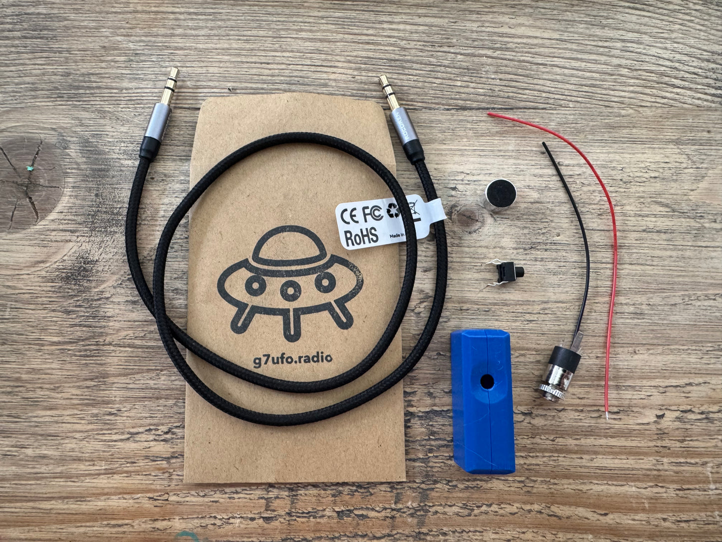 Kit: K6ARK Mini Microphone for QMX, (tr)uSDX, uSDX, FX-4CR, KX2, and KX3