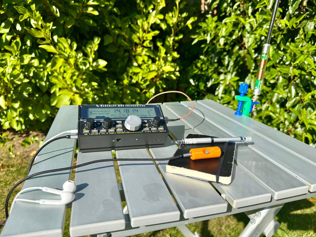 G7UFO Turret Mini Microphone supporting KX2, KX3, QMX, QMX+, FX-4CR, zBitx, sBitx, LARKset, Pebble HF, (tr)uSDX & uSDX