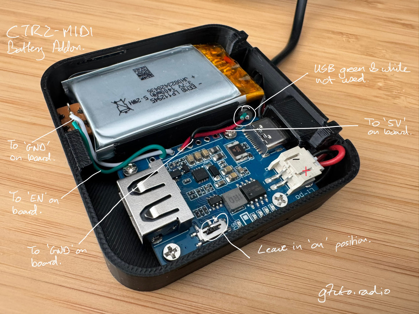 Kit: Battery Add-on for Lynovation CTR2-MIDI and CTR2-Micro