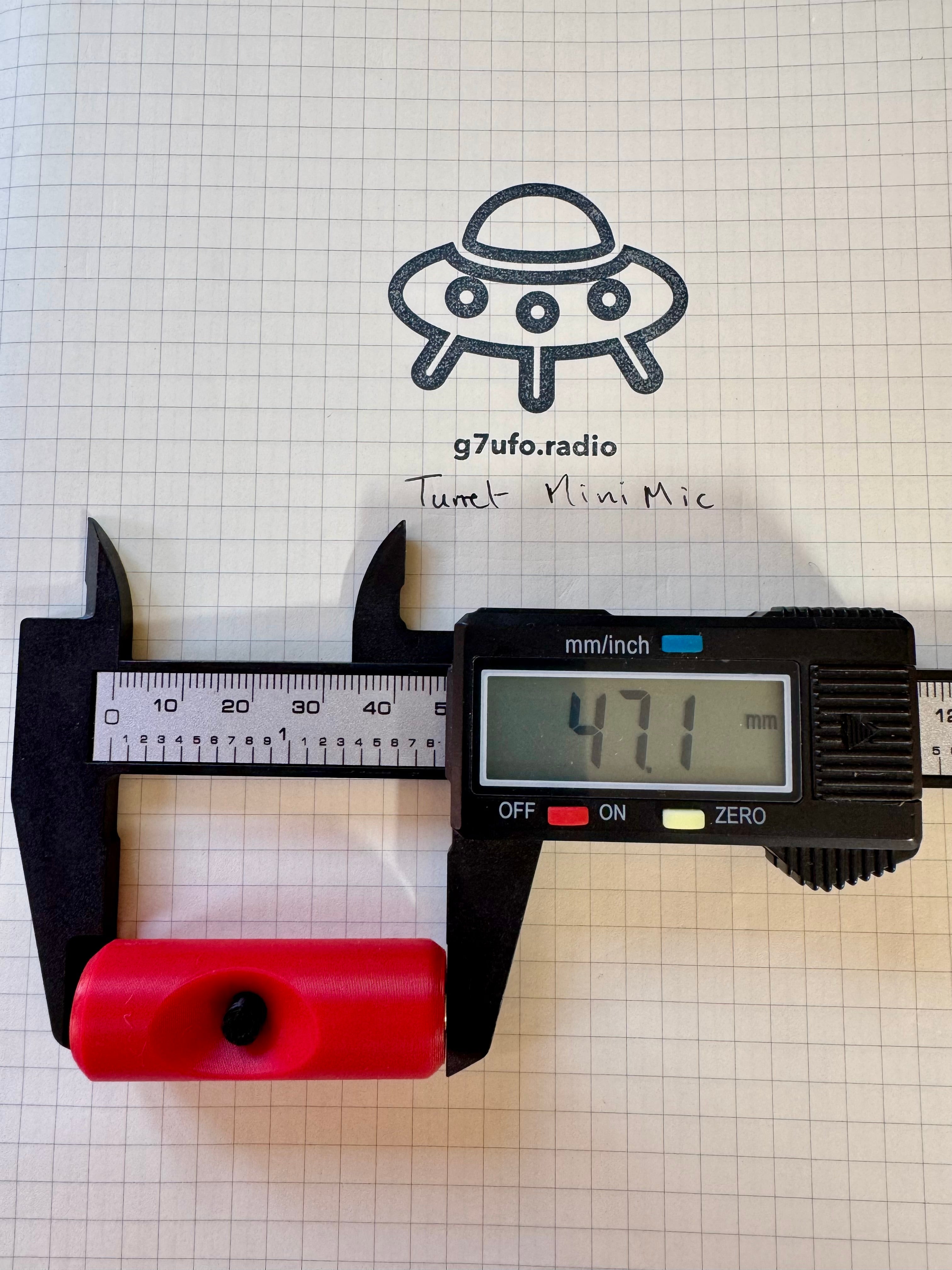 G7UFO Turret Mini Microphone for QRP Labs QMX, (tr)uSDX, uSDX