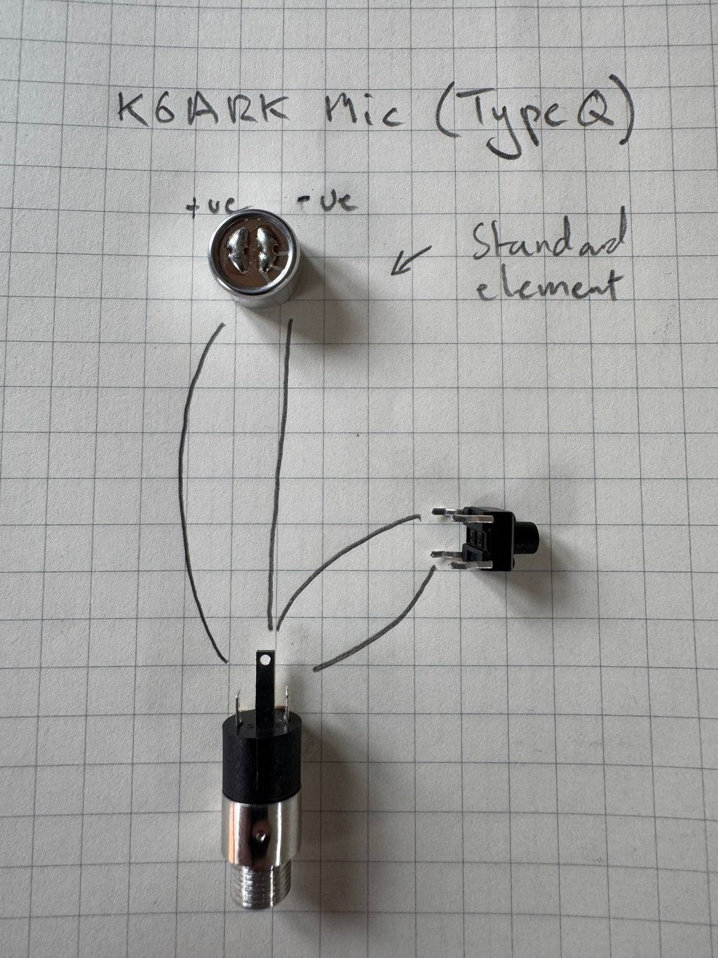 Kit: K6ARK Mini Microphone for QMX, (tr)uSDX, uSDX, FX-4CR, zBitx, KX2 and KX3