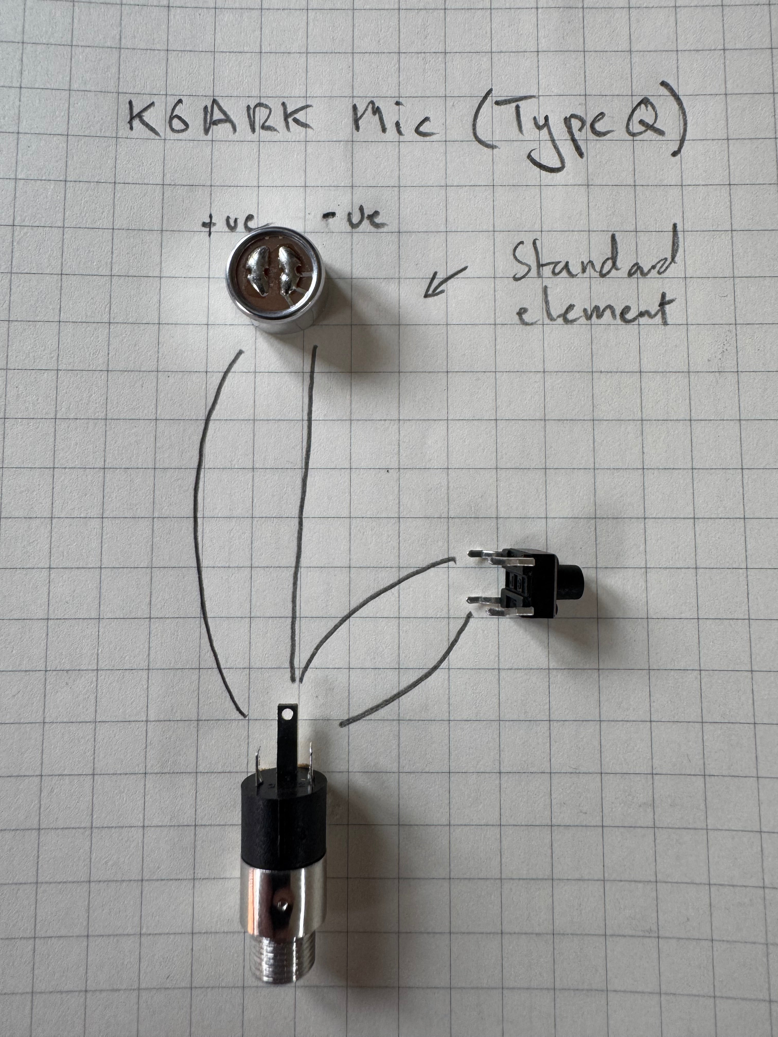 Kit: K6ARK Mini Microphone for QMX, (tr)uSDX, uSDX, FX-4CR, zBitx, KX2 and KX3