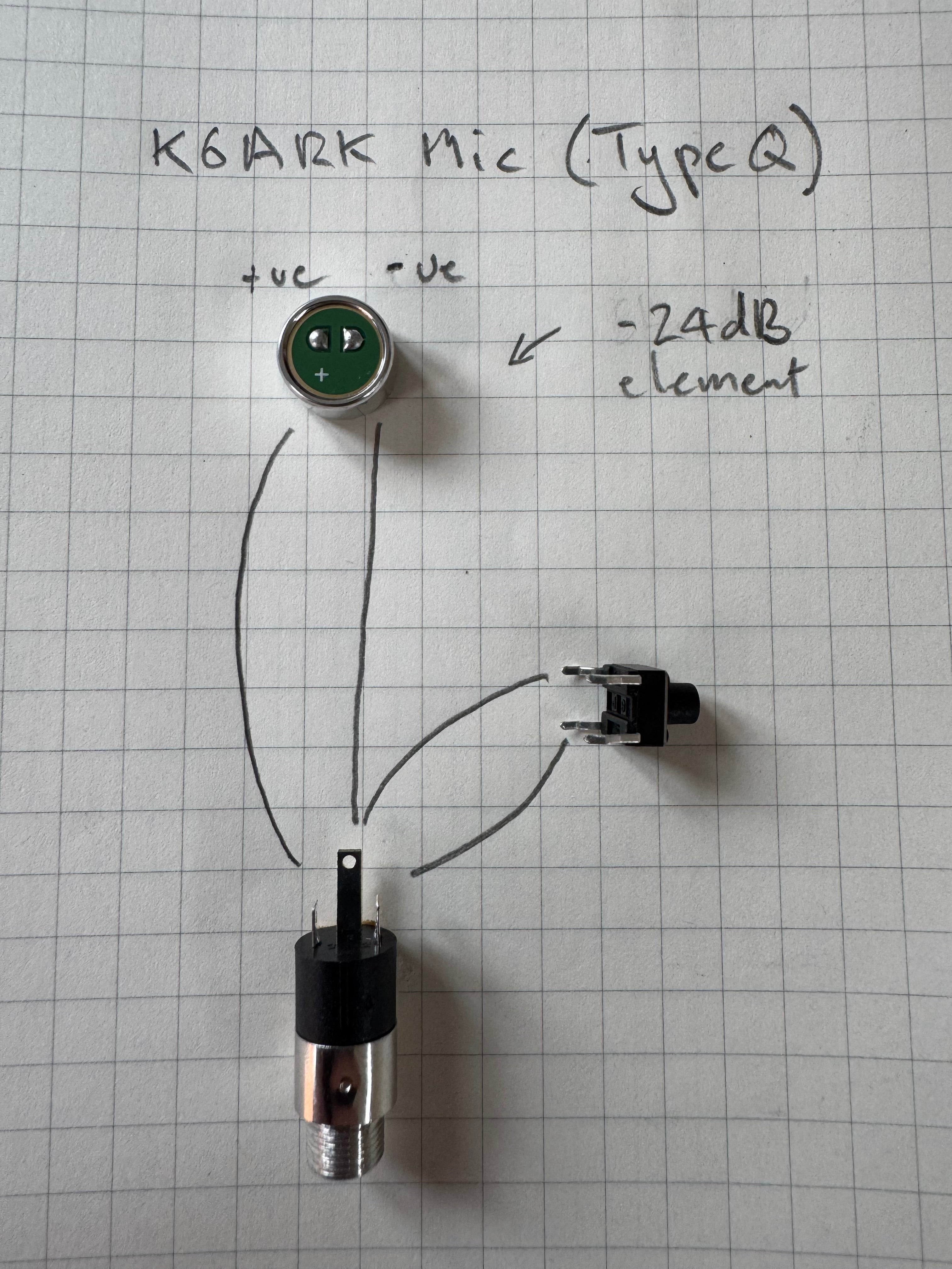 Kit: K6ARK Mini Microphone for QMX, (tr)uSDX, uSDX, FX-4CR, zBitx, KX2 and KX3