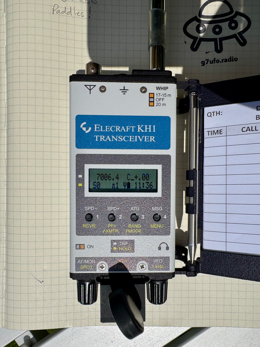 DB4REB Pressure Paddle for the Elecraft KH1